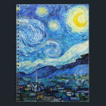 Cuaderno Van Gogh Starry Night Art Writing Notebook<br><div class="desc">Este diario de escritura en espiral de Van Gogh Painting presenta la pintura impresionante del paisaje nocturno de Vincent Van Gogh 'La noche estrellada' (1889). "La noche estrellada" es una de las más prolíficas pinturas al óleo producidas por el pintor holandés post-impresionista Vincent van Gogh. Este diario de alta calidad...</div>
