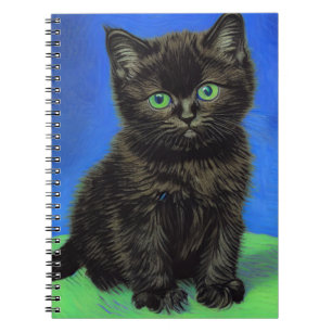 Cuaderno Van Gogh Style Black Kitten