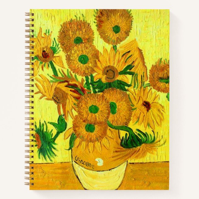 Cuaderno Van Gogh Sunflowers (Anverso)