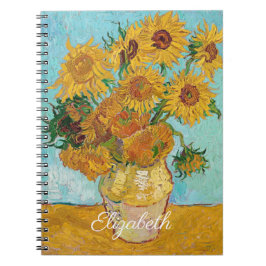 Cuaderno Van Gogh Sunflowers Yellow Flowers Floral