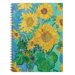 Cuaderno Van Gogh Sunflowers Yellow Flowers Floral