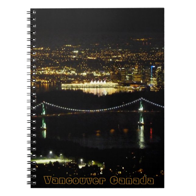 Cuaderno Vancouver Notebook Vancouver Cityscape Souvenir (Frente)