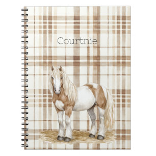 Cuaderno Vaquera Marrón Cuadros Rayas Caballo