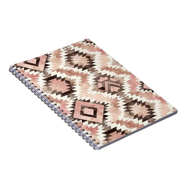 Cuaderno Vaquera marrón rosa de la tribu suroeste (Lado Derecho)