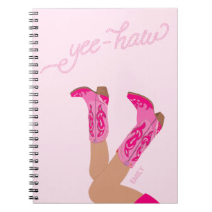 Cuaderno Vaquera Rosa Nombre Personalizado