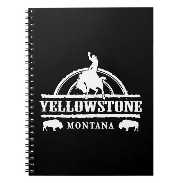 Cuaderno Vaquero de Rodeo de Yellowstone Montana (Frente)