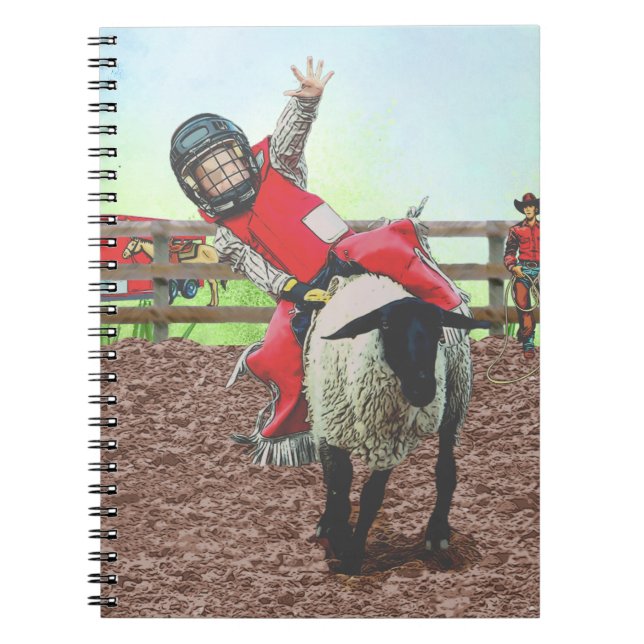 Cuaderno Vaquero de Rodeo Occidental Vaquera Rodeo de Oveja (Frente)