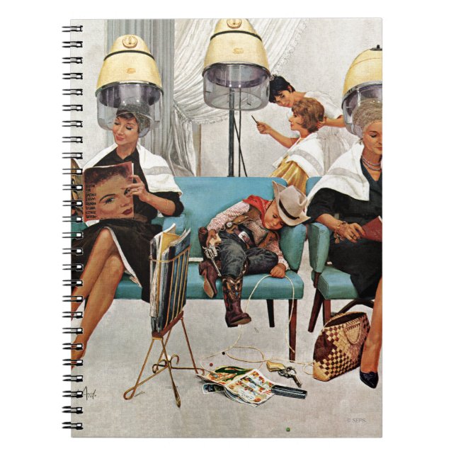 Cuaderno Vaquero dormido en salón de belleza (Frente)