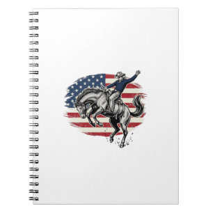 Cuaderno Vaquero Patriótico de Rodeo Antiguo Jinete de Caba