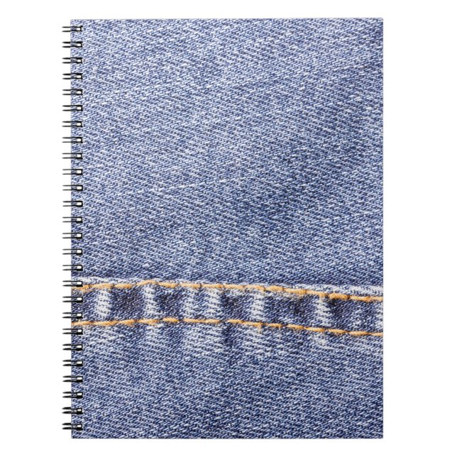 Cuaderno Vaqueros azules: textura de coser detallada. (Frente)