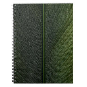 Cuaderno Vara verde metalizado sobre textil de pinstripe bl