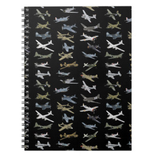 Cuaderno Varios aviones estadounidenses de la Segunda Guerr