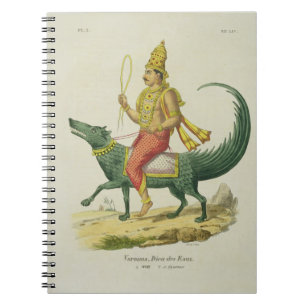 Cuaderno Varuna, dios de los océanos, grabado por Charles