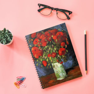 Cuaderno Vase con los pipetas rojos Vincent van Gogh