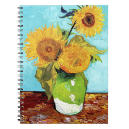 Cuaderno Vase con tres girasoles (1888) espiral Van Gogh