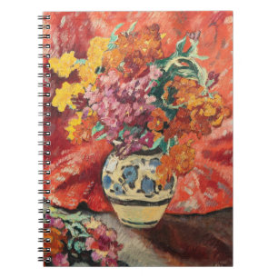 Cuaderno Vase de Fleurs à la Draperie Rouge Louis Valtat