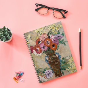 Cuaderno Vase decorada con anémonas Louis Valtat