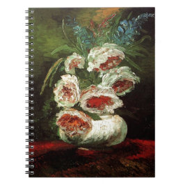 Cuaderno Vasija Vintage con Peonies, Vincent van Gogh.