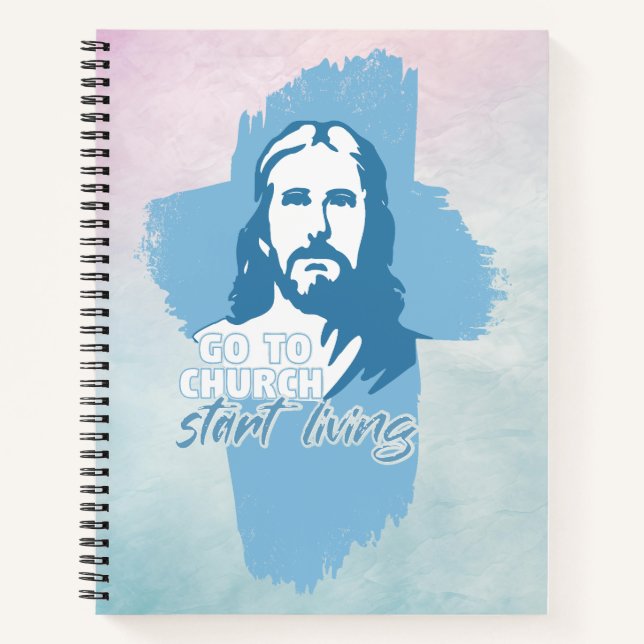 Cuaderno ¡Ve A La Iglesia! Dios mío. Predicador cristiano (Anverso)