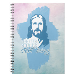 Cuaderno ¡Ve A La Iglesia! Dios mío. Predicador cristiano