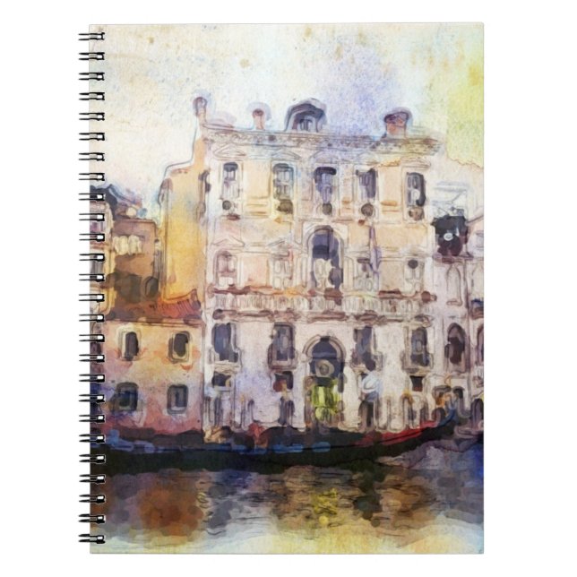 Cuaderno Ve od Venecia hecha en acuarela artística (Frente)