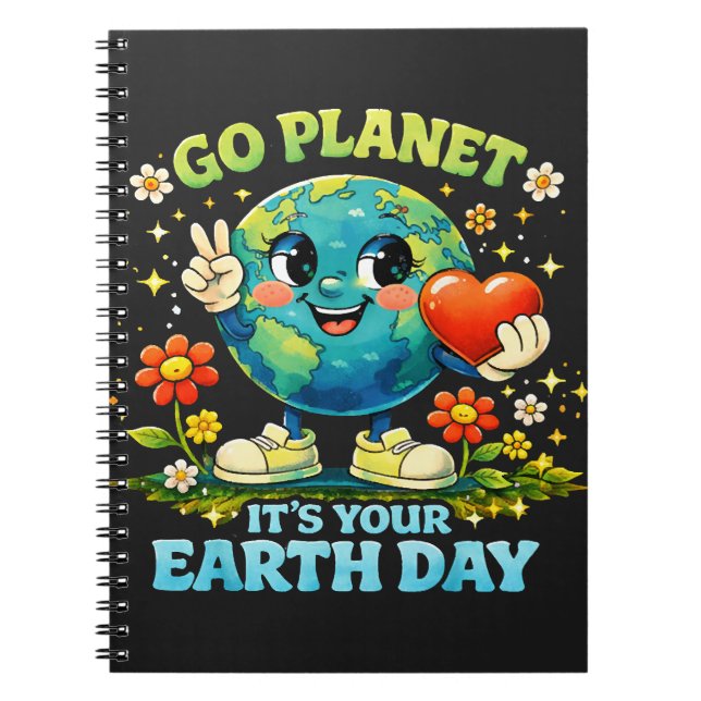 Cuaderno Ve planeta es tu día de la tierra verde (Frente)