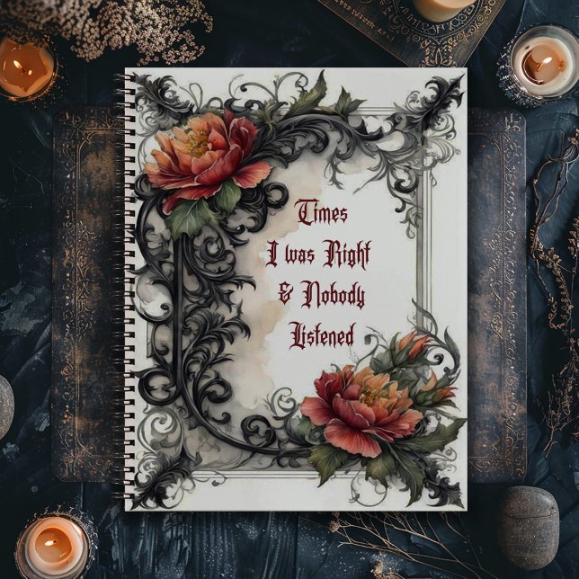 Cuaderno Veces que tuve razón gótico (Subido por el creador)