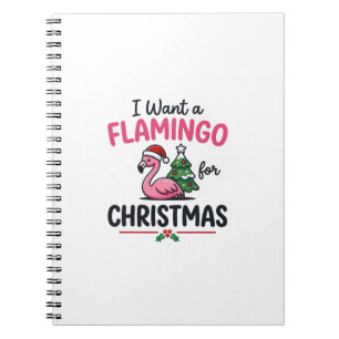 Cuaderno Vector de cita de Navidad de flamenco