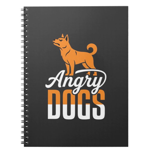 Cuaderno Vector Mascota Perros Enojados (Frente)