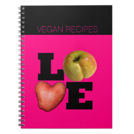 Cuaderno Vegan recetas Love Vegetales Cocina portátil