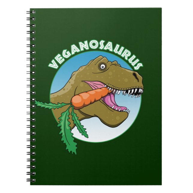 Cuaderno Vegan T-Rex - Humor de veganismo (Frente)