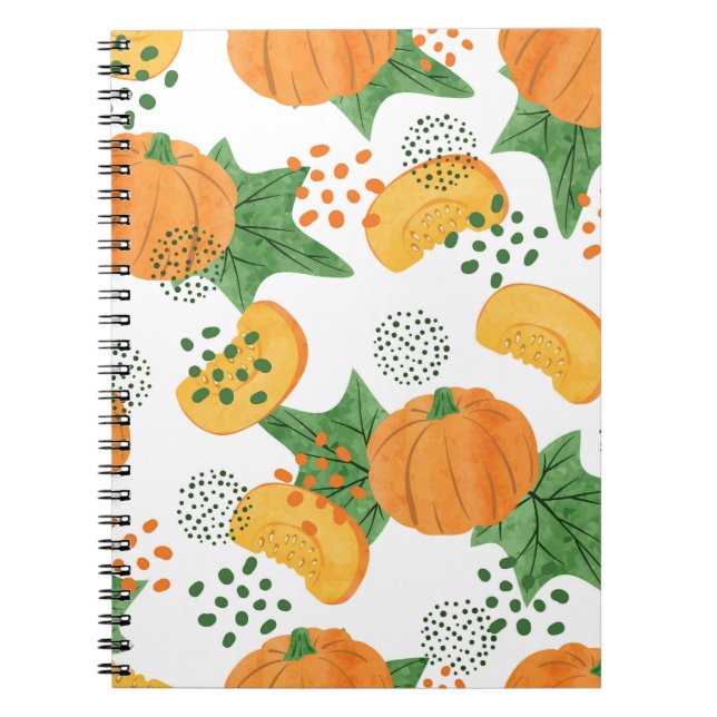 Cuaderno Vegetable de calabaza acuática: Naranja sin soldad (Frente)