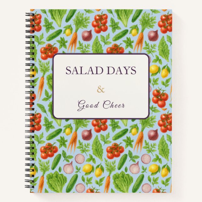 Cuaderno Vegetable Garden Notebook — Soft Wedgwood (Anverso)
