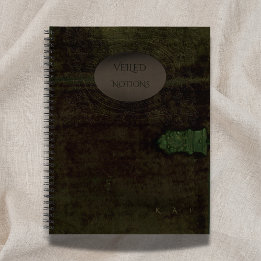 Cuaderno Veiled Notions: Dark Academia Moss Velvet Journal