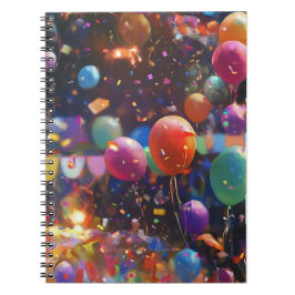 Cuaderno vela de cumpleaños, vela de diseño de globos, deco
