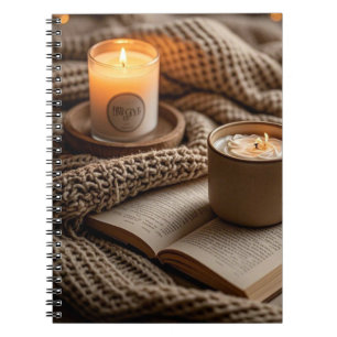 Cuaderno Velas cálidas y acogedoras para una noche tranquil