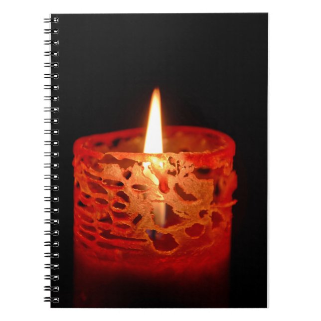 Cuaderno Velas en un fondo negro (Frente)