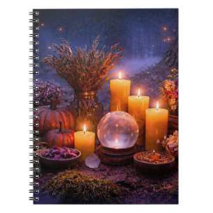 Cuaderno Velas Encantadoras Mágicas y Místicas Noche