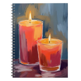 Cuaderno Velas rojas de vacaciones acuarela vacaciones