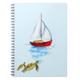 Cuaderno Velero marino de las tortugas marinas de Hawái