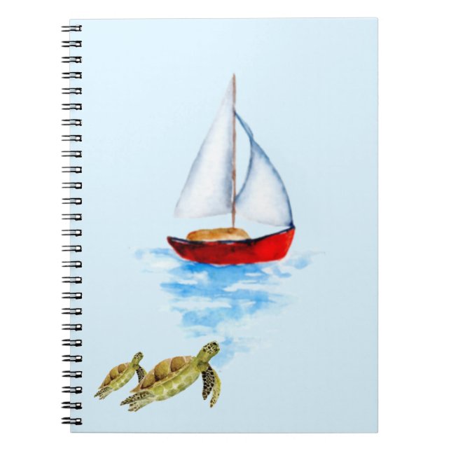 Cuaderno Velero marino de las tortugas marinas de Hawái (Frente)