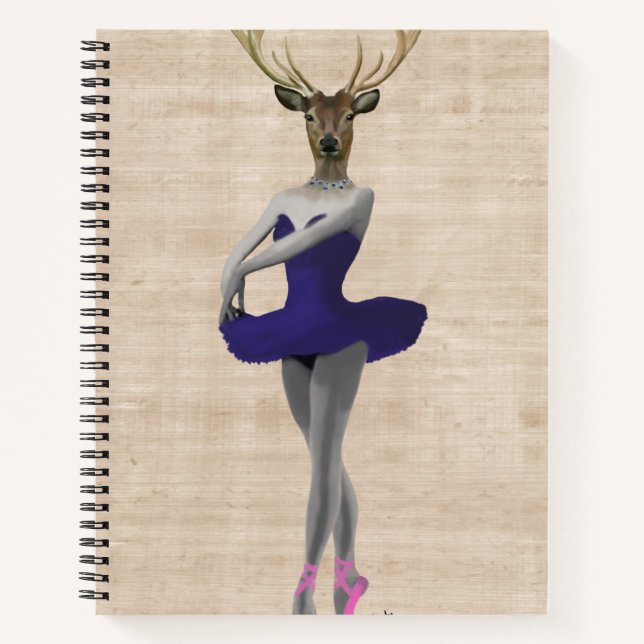 Cuaderno Venado de ballet en azul (Anverso)