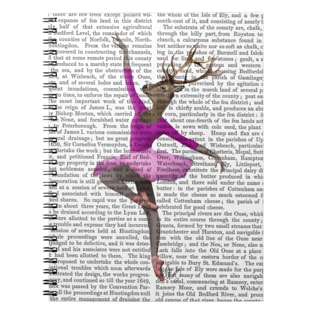 Cuaderno Venado de ballet en rosa (Frente)