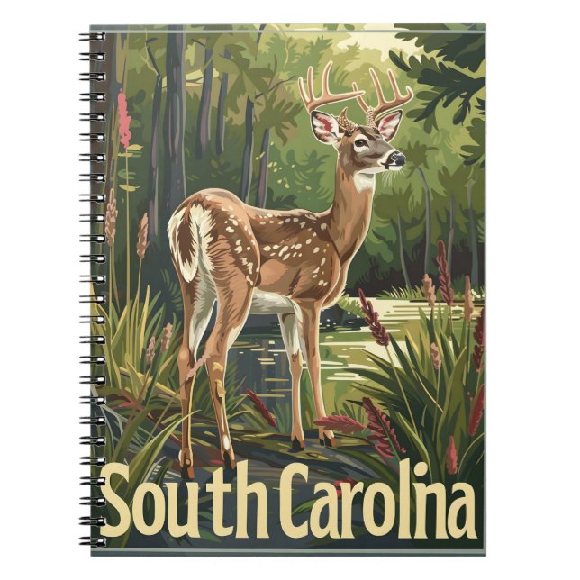 Cuaderno Venado de cola blanca de Carolina del Sur (Frente)