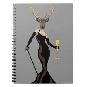 Cuaderno Venado de glamour en negro 3
