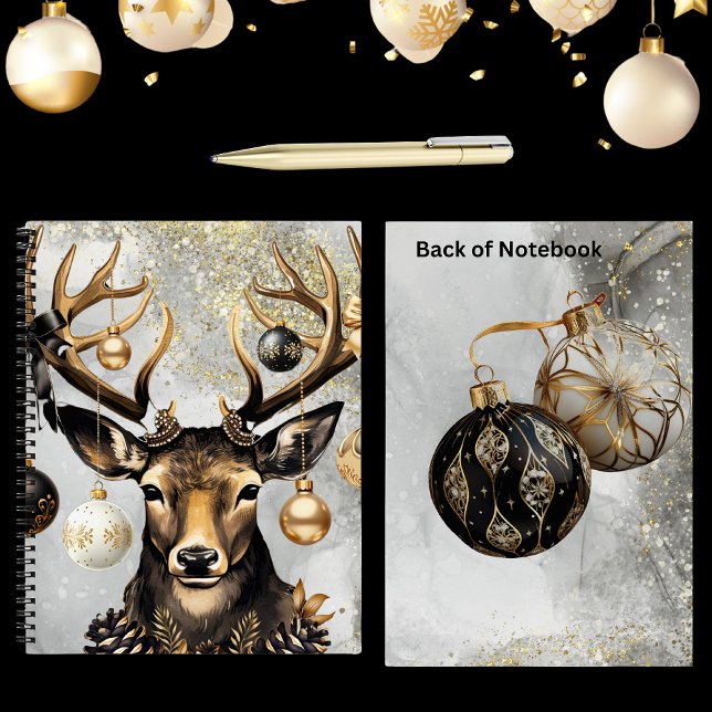 Cuaderno Venado de Navidades de invierno: portátil espiral (Organize all of your Christmas to-do's with this stylish notebook)