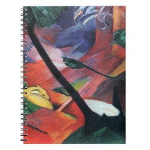 Cuaderno Venado en el bosque II por Franz Marc; Reh im Wald