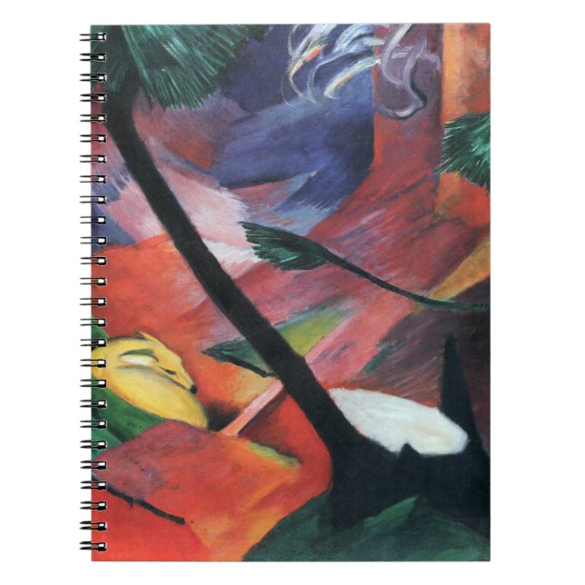 Cuaderno Venado en el bosque II por Franz Marc; Reh im Wald (Frente)