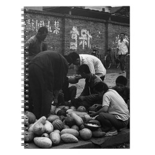 Cuaderno Vendedores del mercado de Changsha en China