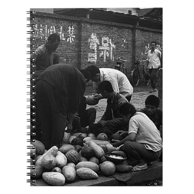Cuaderno Vendedores del mercado de Changsha en China (Frente)